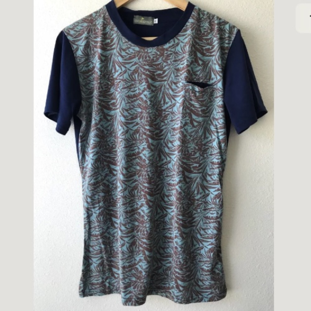 Coco Republic Palm Leafs Design T-Shirt Medium